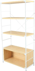 4 Shelves Bookcase with Steel Frame A504182