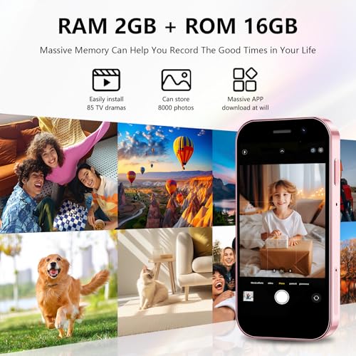 Black 3.0'' Touch Screen Mini Smartphone 2000mAh Dual SIM Quad Core 2GB+16GB D501