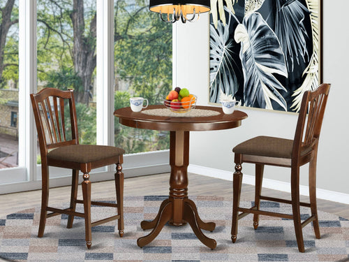 3 PC Dining Counter Height Set with Table and 2 Stools I80861