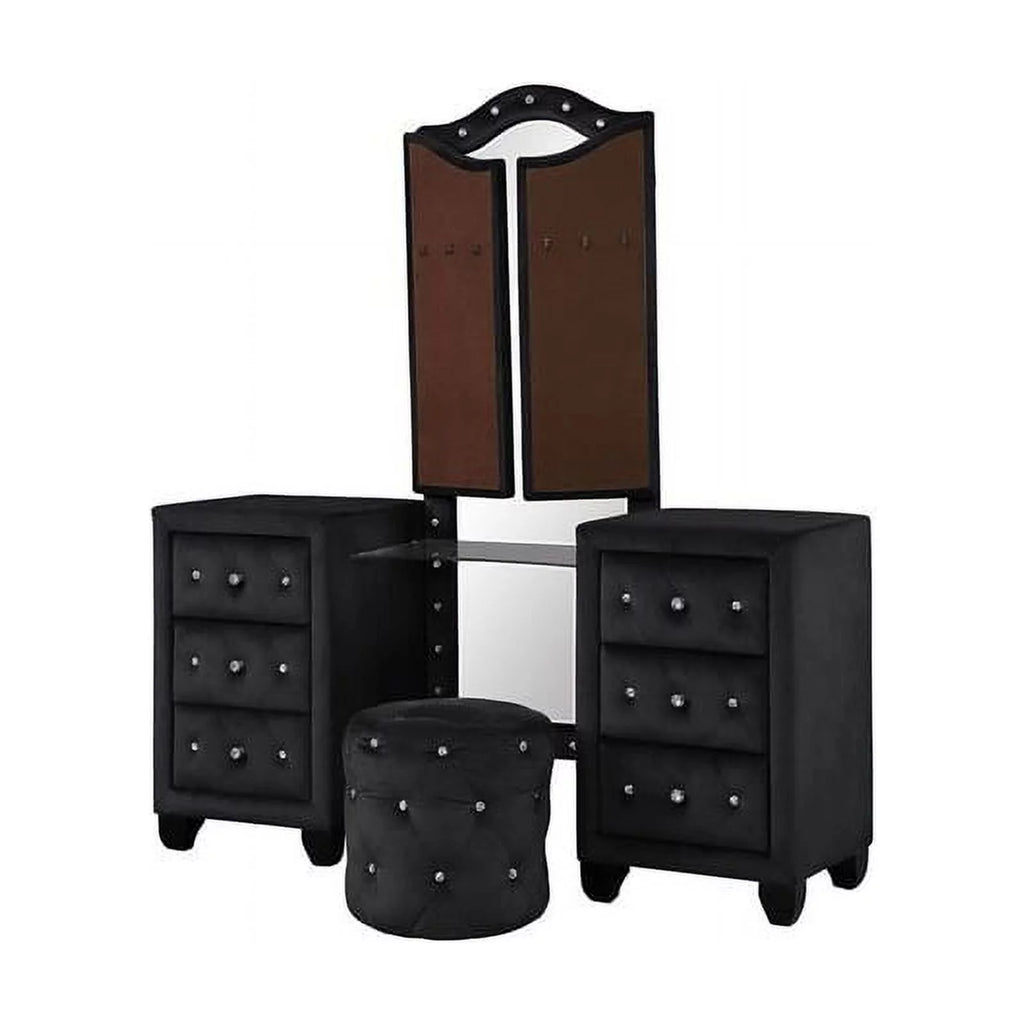 Black 5 Pc Wood Bedroom Set M40665