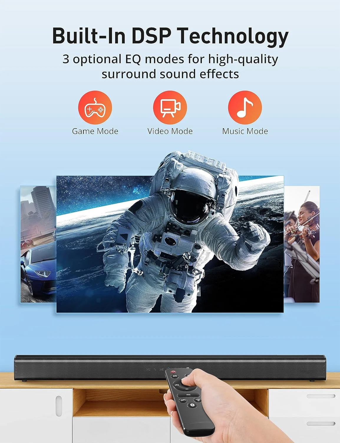 32-inch 50W Wireless Bluetooth Sound Bar V793