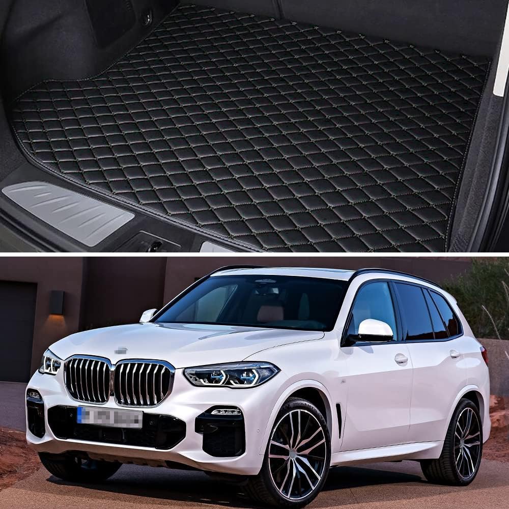 Black with Black line Car Trunk Mat Pack of 2 M590