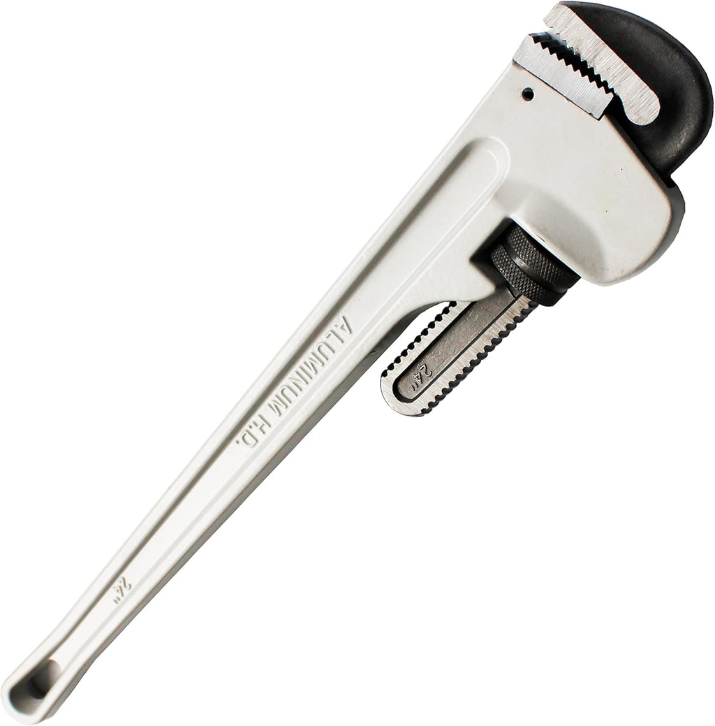 Heavy Duty Aluminum Straight Pipe Wrench 24IN Pack of 2 D63522