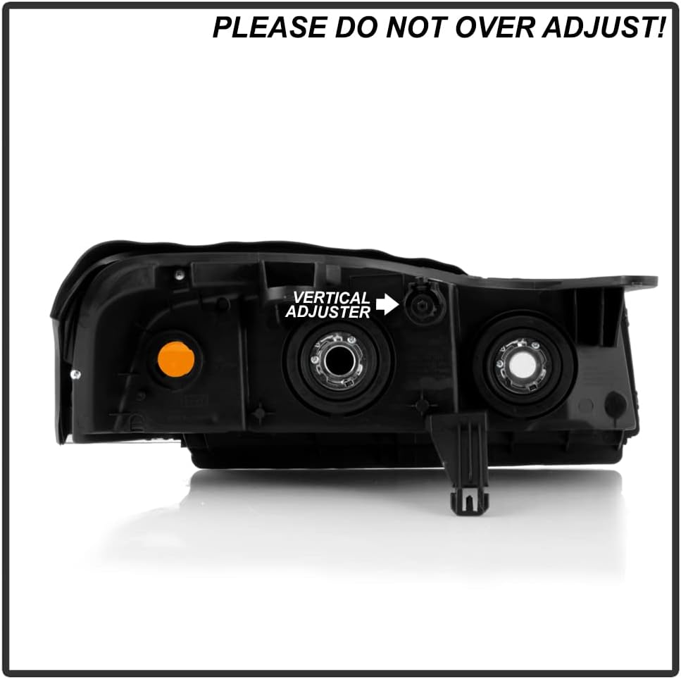 Black Headlights Headlamps Driver + Passenger Side Set B65125