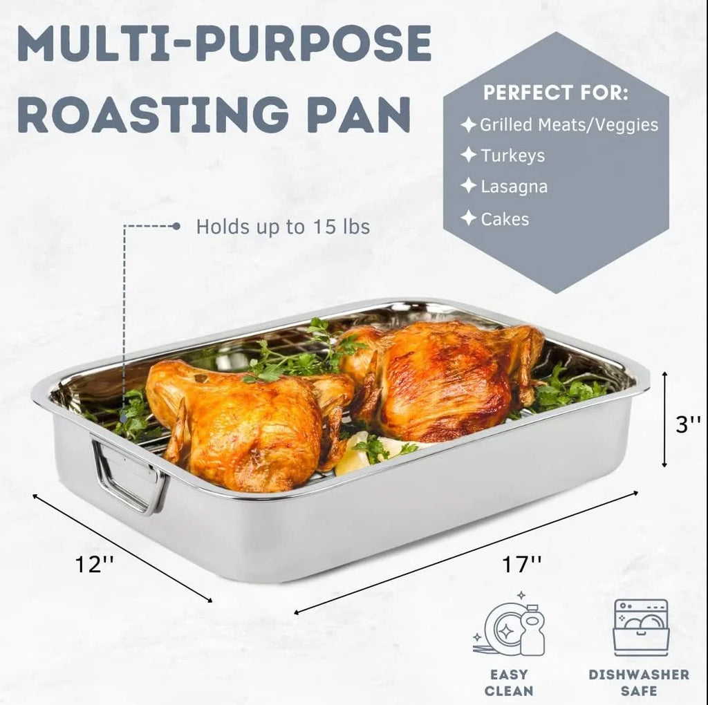 16" Rectangular Stainless Steel Baking Tray O281410