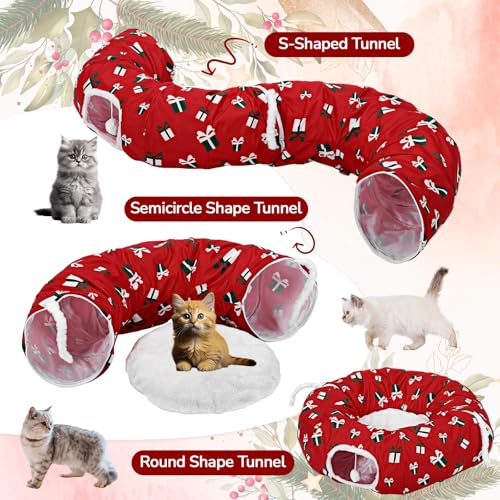 Cat Tunnel Bed 3ft x 3ft x 9.8 in Folded Cave for Small Animals Z8891