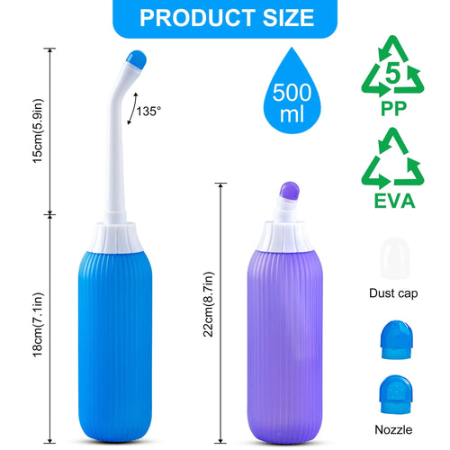2 Pack Portable Travel Bidet Bottle with Travel Bag B391759