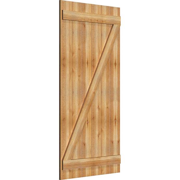 Rough Sawn Western Red Cedar Board-n-Batten Shutters with Z-Bar C19431