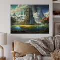 Castles Print on Natural Pine Wood J230