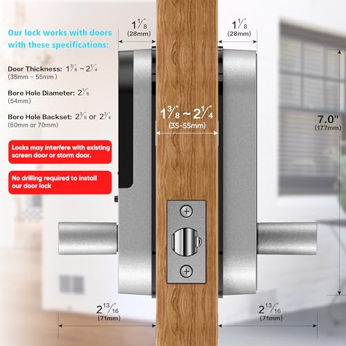 Fingerprint Smart Door Lock Silver M6328