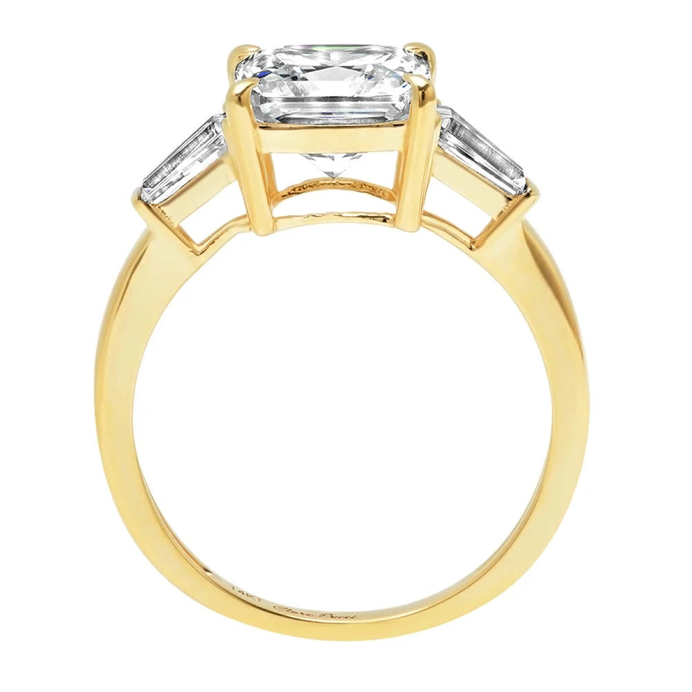 18K Yellow Gold Three-Stone Diamond Engagement Ring T4918