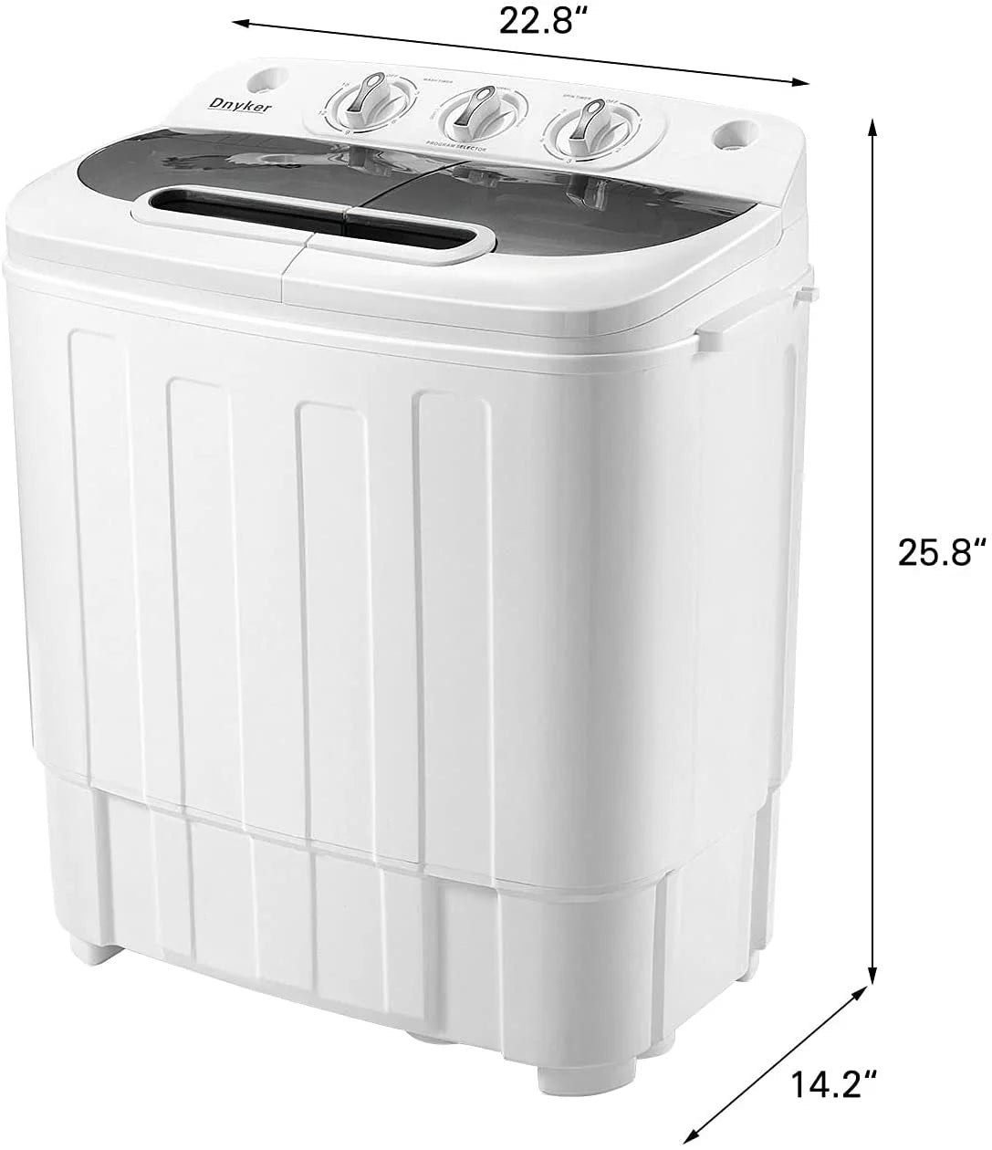 White Twin Tub Portable 16.5 lbs. Washing Machine and Dryer Combo H968