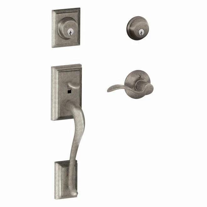 Antique Brass Double Cylinder Handleset I36296
