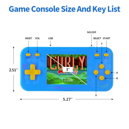 Handheld Game Console with 240 Retro Video Games D224