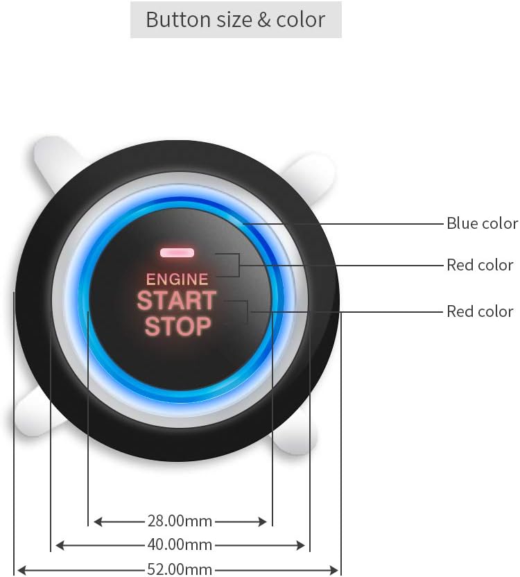 Car Alarm Remote Starter Keyless Entry Push Start DC12V T35514