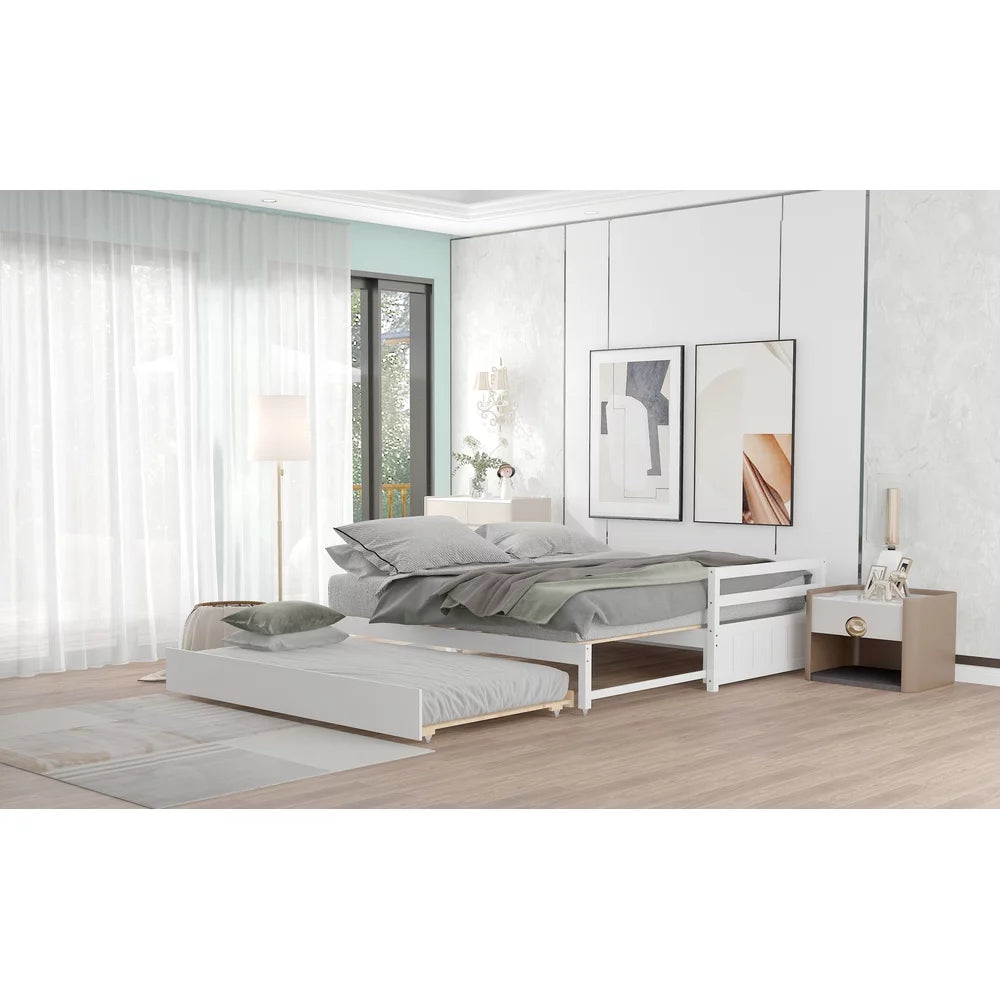 White Twin Daybed with Trundle Q740