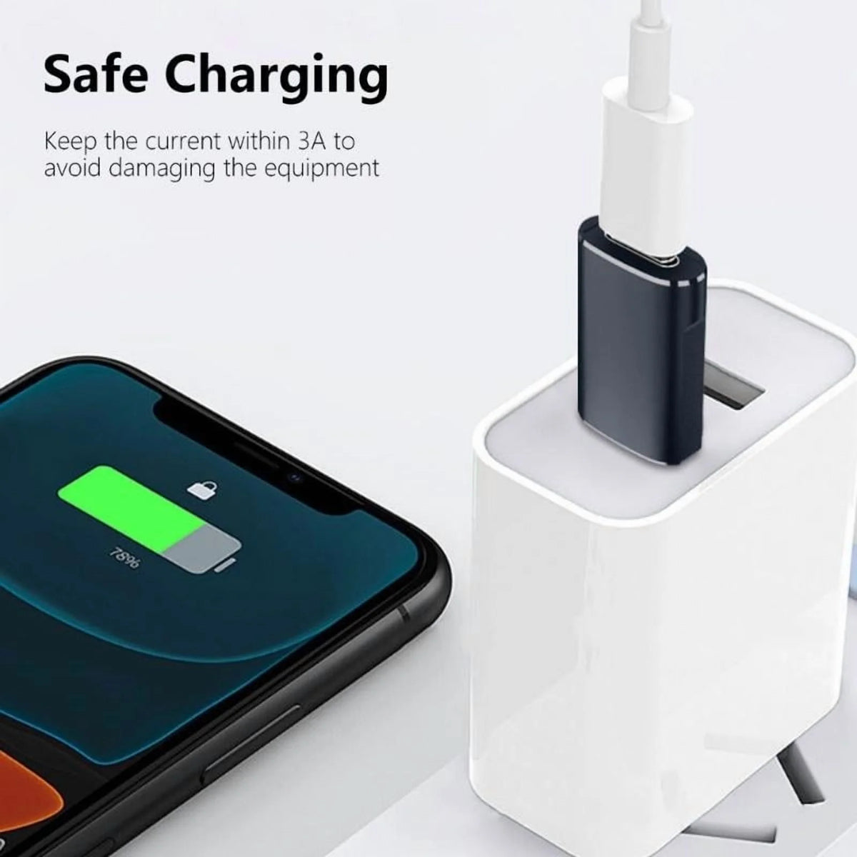 USB C Female to USB A Male Cable Adapter J188