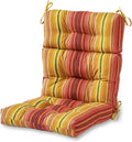 Outdoor 44 x 22-inch High Back Chair Cushion, Set of 1, Cinnamon Stripe G6957