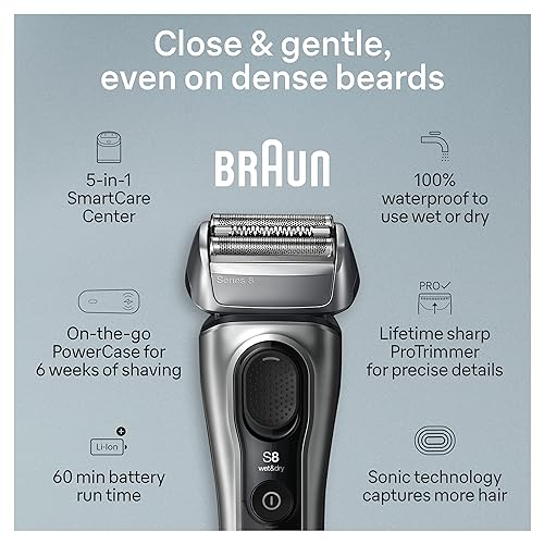 Electric Razor with Shaving Elements & Precision Trimmer, Wet & Dry P12367