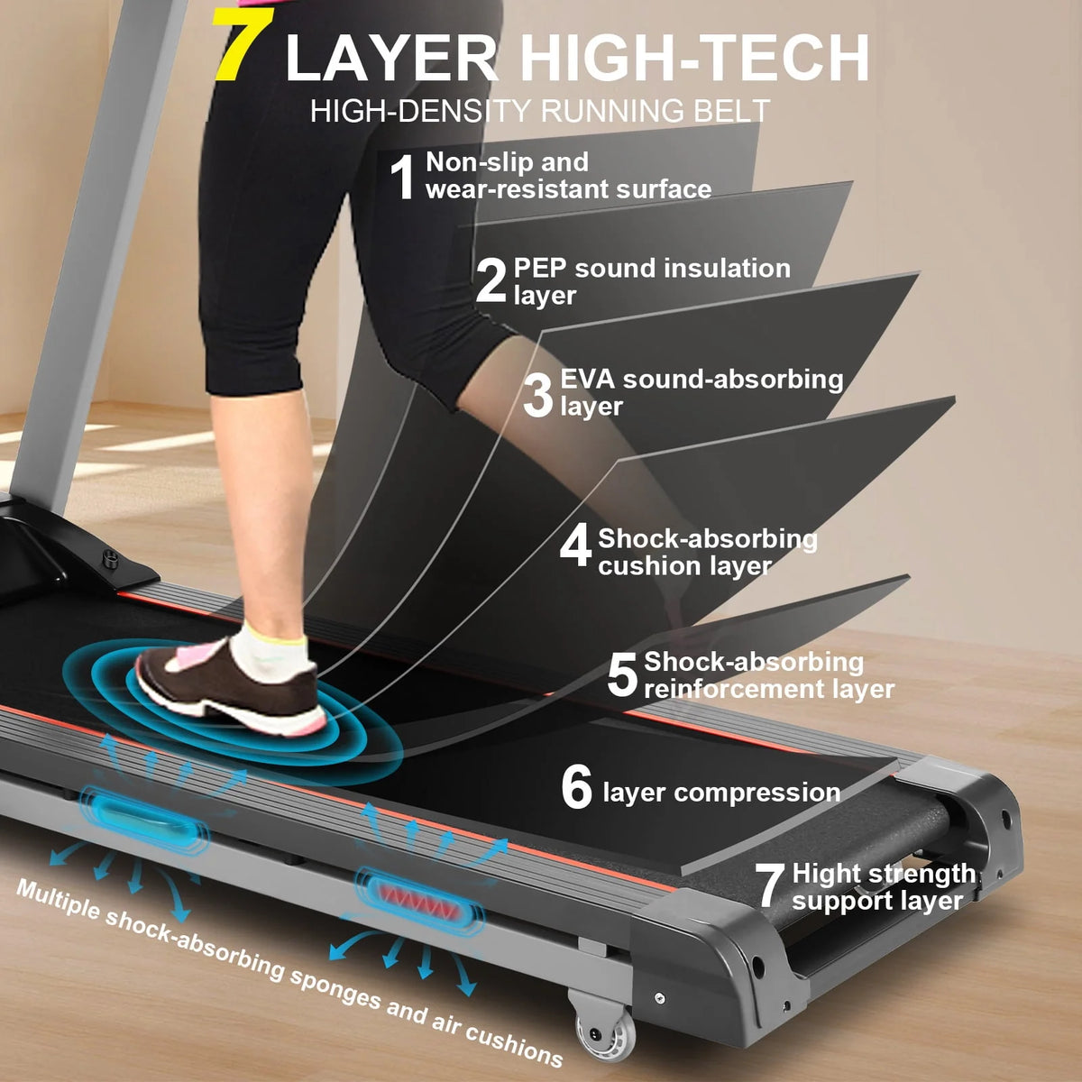 3.25HP Electric Treadmill with 15-Level Auto Incline C773