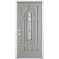 36 in. x 80 in. Painted Smooth Fiberglass Prehung Front Door with Brickmold T55950