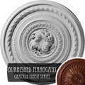 Pearl Hand-Painted Burnished Mahogany Crackle Ceiling Medallion D798