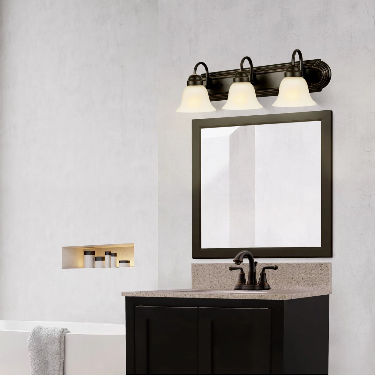 3-Light Frosted Glass Vanity Light Q31754