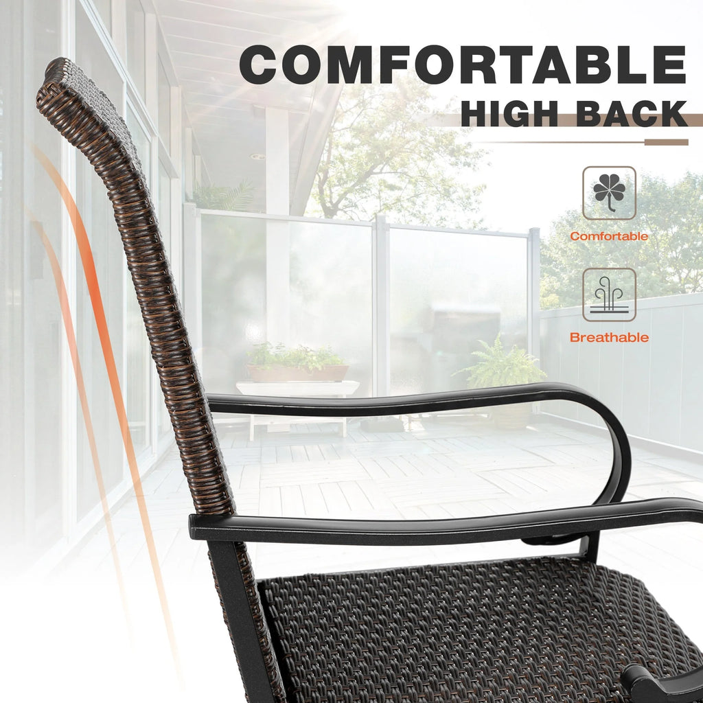 7 Pieces Wicker Rattan Patio Dining Set C51776