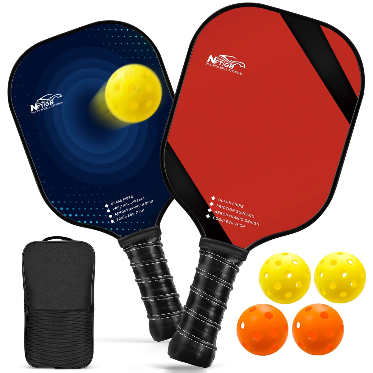 USAPA Approved Fiberglass Pickleball Set of 2 G296719
