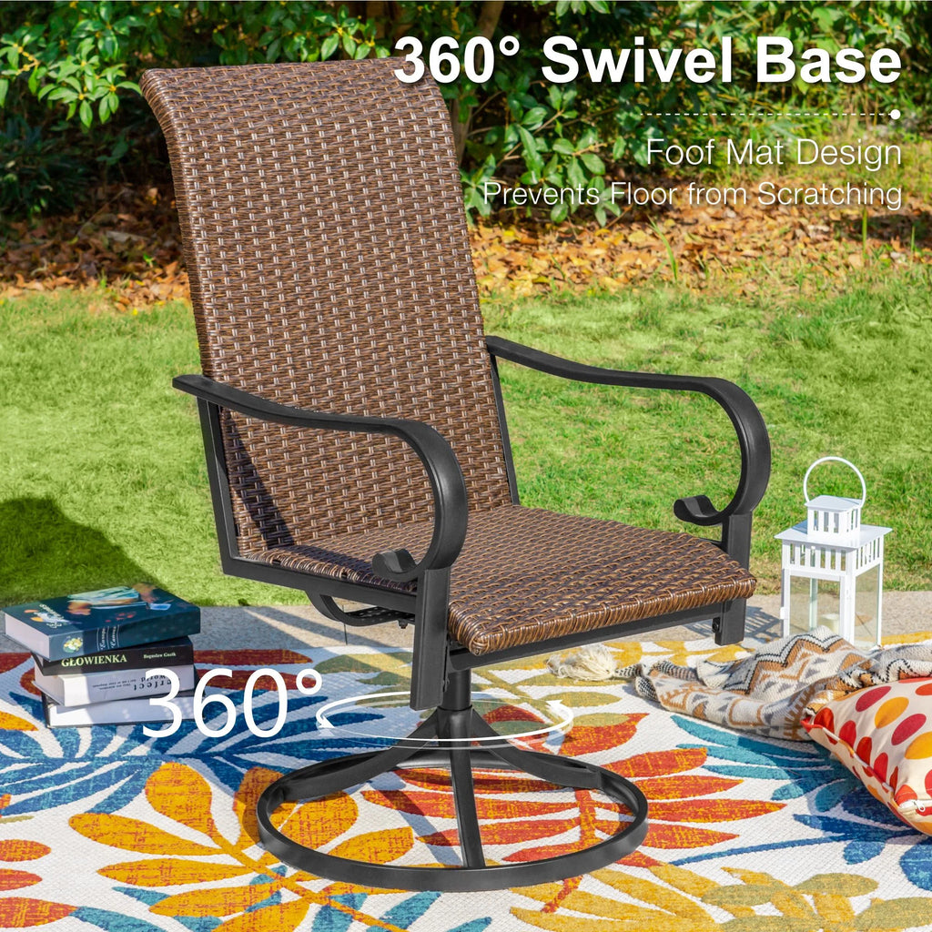 7 Pieces Wicker Rattan Patio Dining Set C51776
