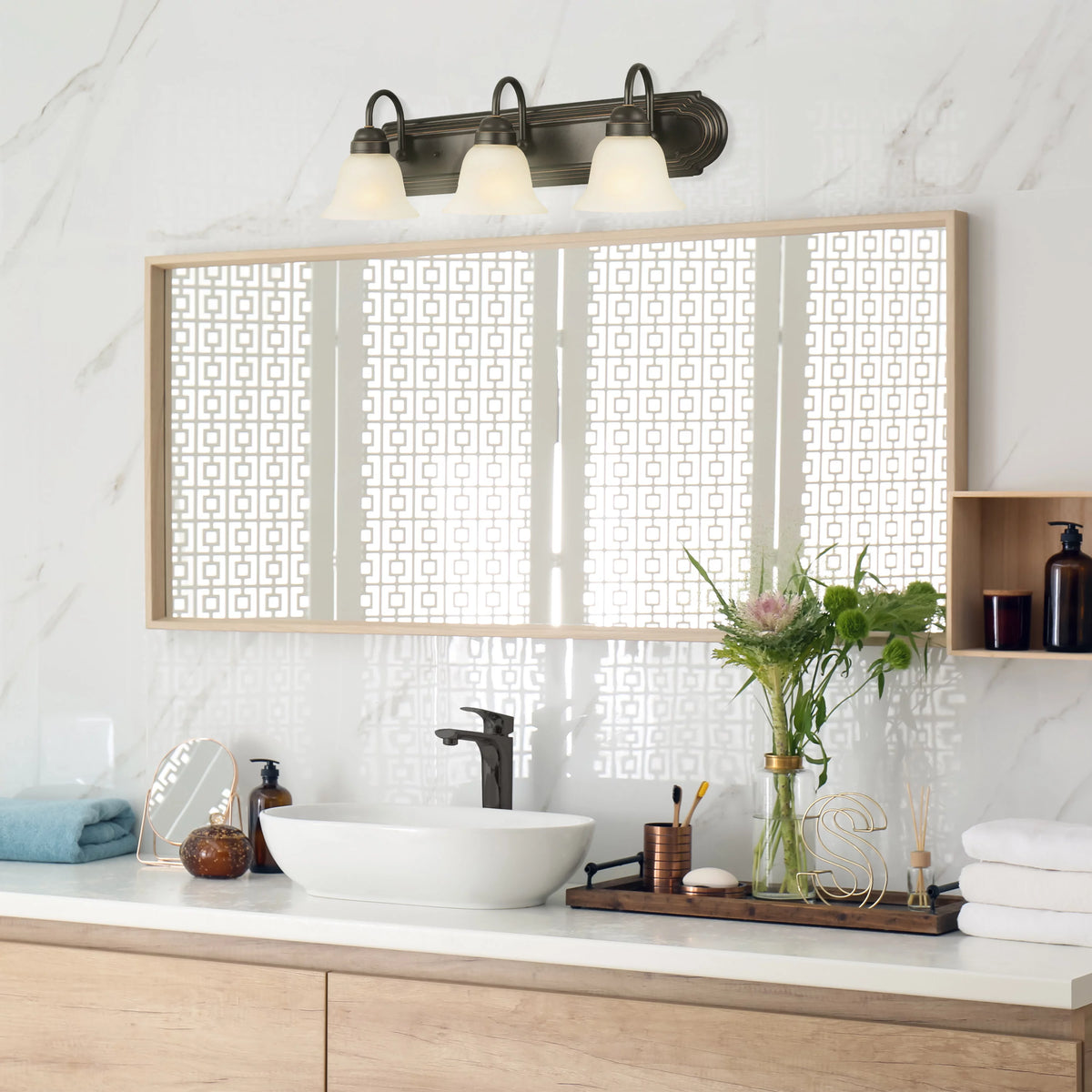 3-Light Frosted Glass Vanity Light Q31754