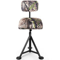 Camouflage Swivel Hunting Tripod Blind Stool with Detachable Backrest S8929