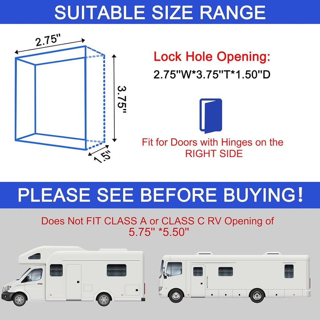 RV Keyless Entry Door Lock with Backlit Keypad and 2 Key Fobs R52107