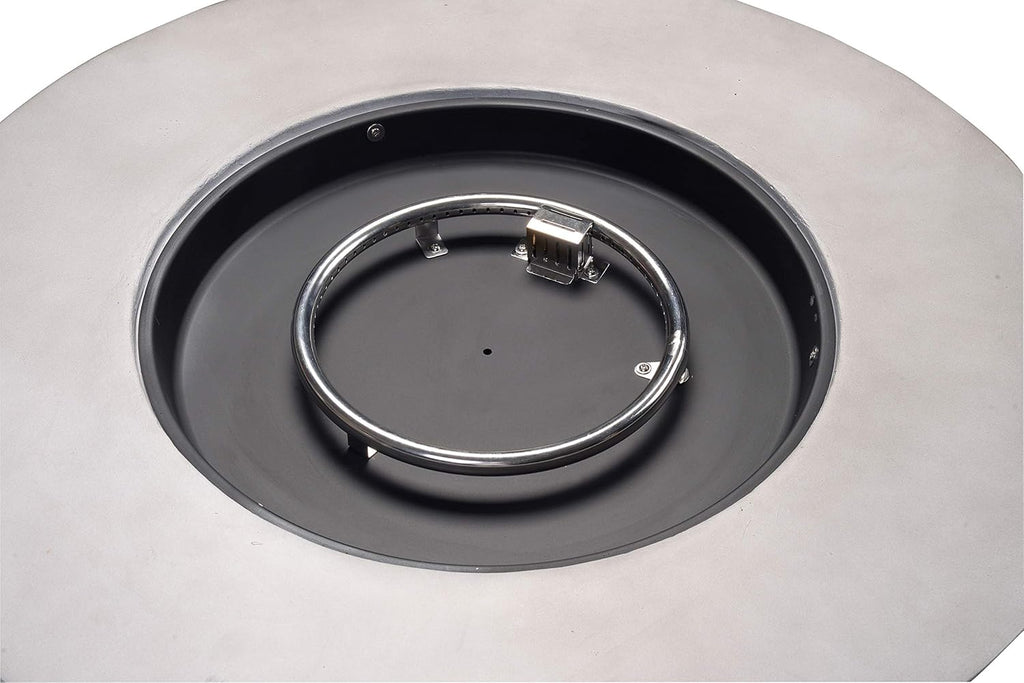 Concrete Propane Gas Fire Pit Table with PVC Cover and Lava Rocks, 50,000 BTU, 36 inch, Light Gray S338962