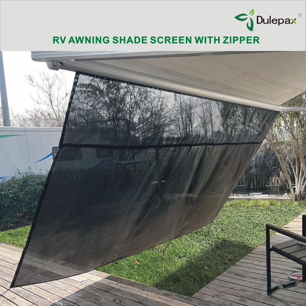 RV Awning Shade Screen with Zipper 8'X11'3'' S460222