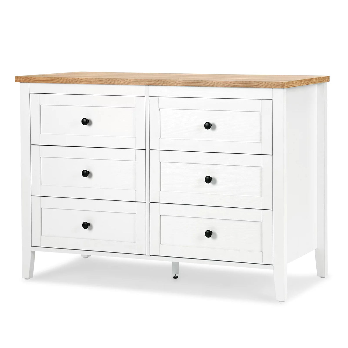 White 6 Drawer Wood Dresser U95301