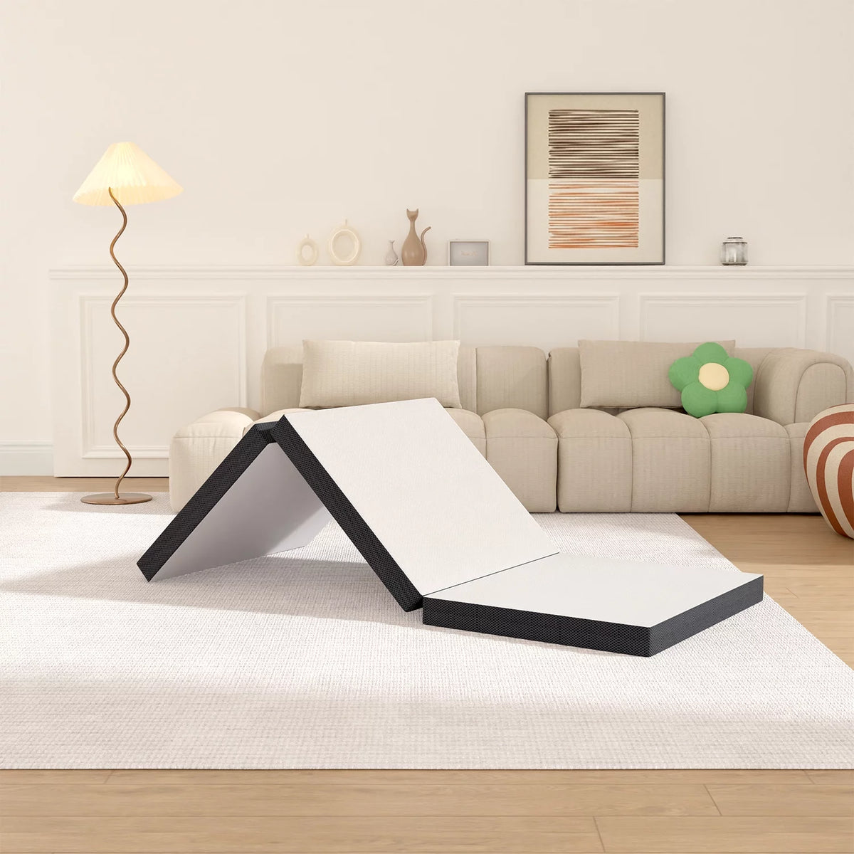 3 Inch Foldable Queen Mattress with Washable Cover H5902