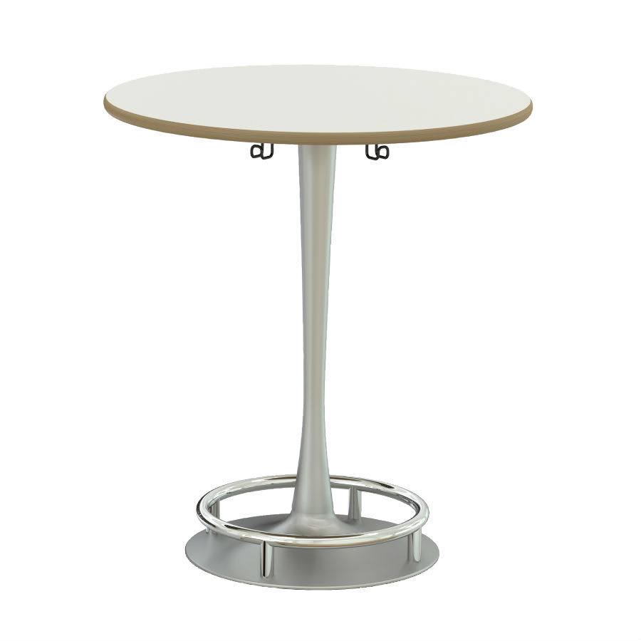 White & Silver Collision Table Z479