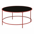 Red Coating Round Glass Top Coffee Table Q8576