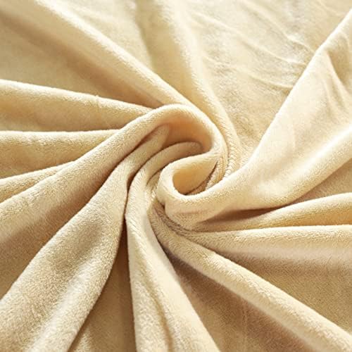 Beige 2 Seater Stretch Velvet Sofa Slipcover with Non Slip Elastic Straps N52885