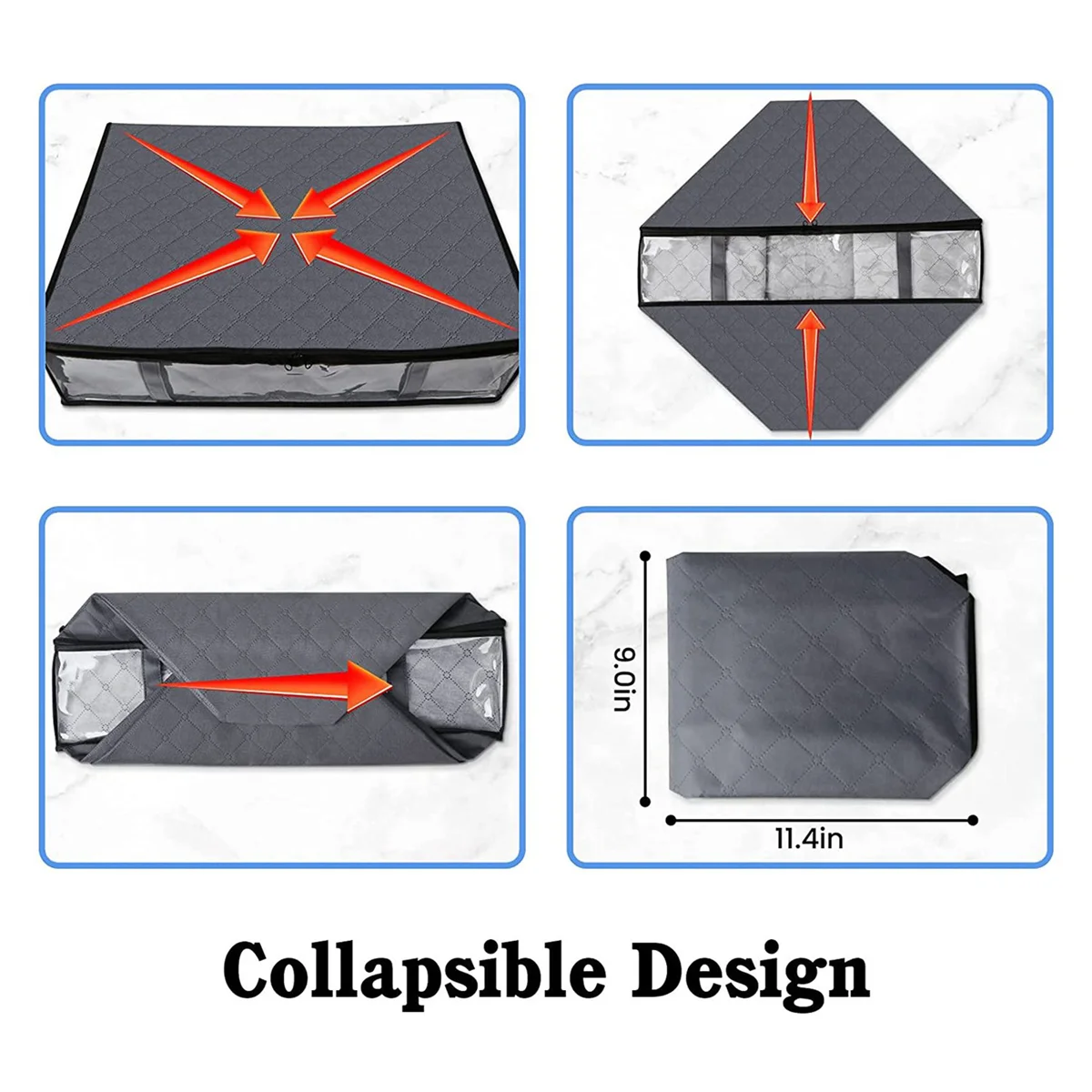 6 Pack Foldable Storage Bins K3815