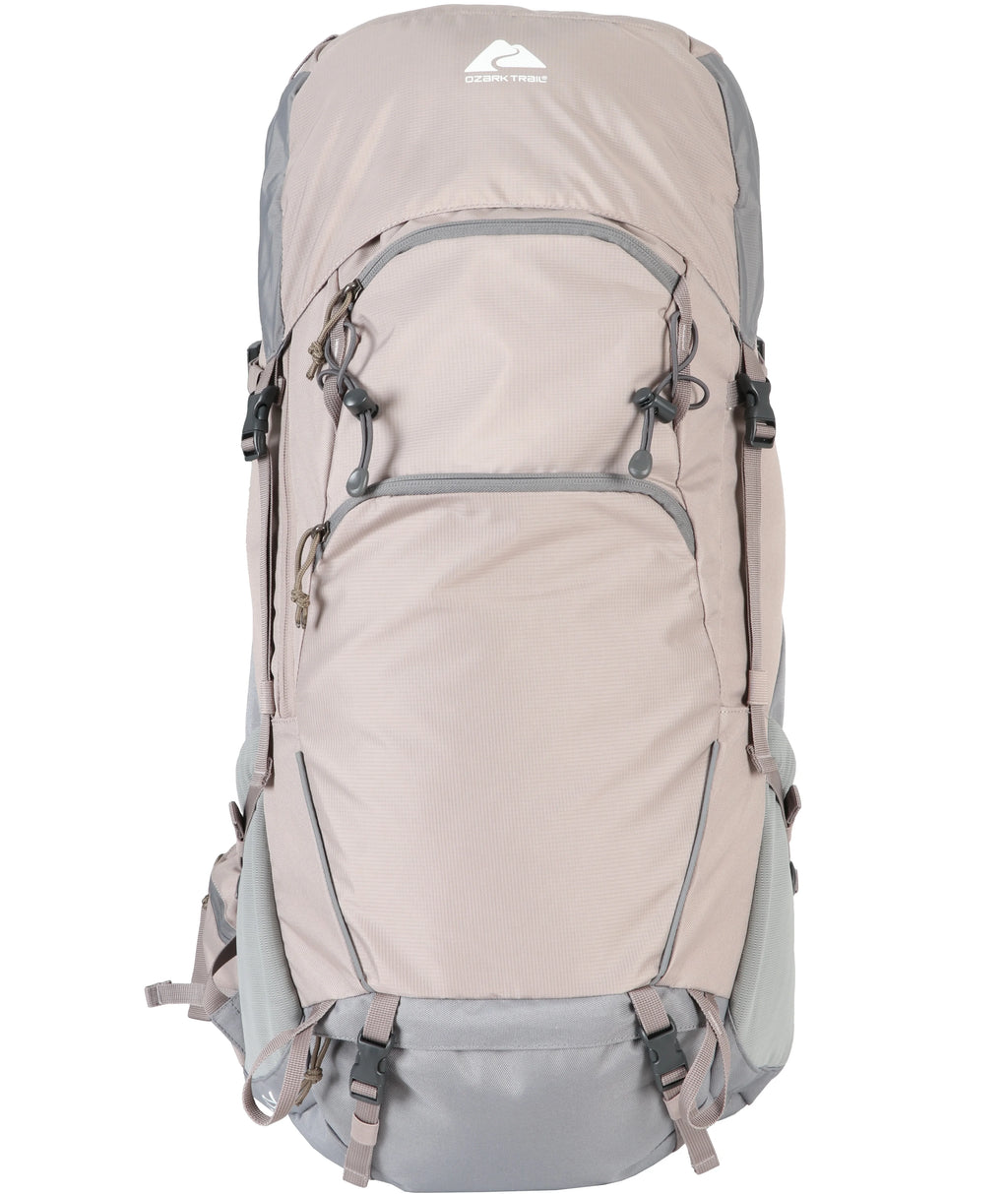 Tan 50 Liter Backpack with Adjustable Compression Straps B71889