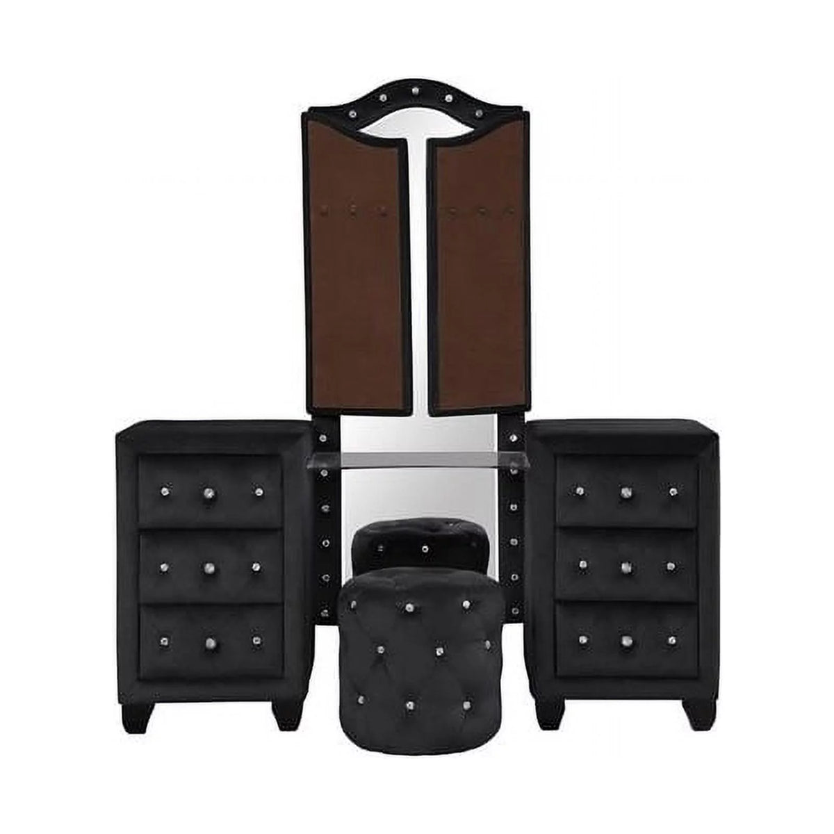 Black 5 Pc Wood Bedroom Set M40665