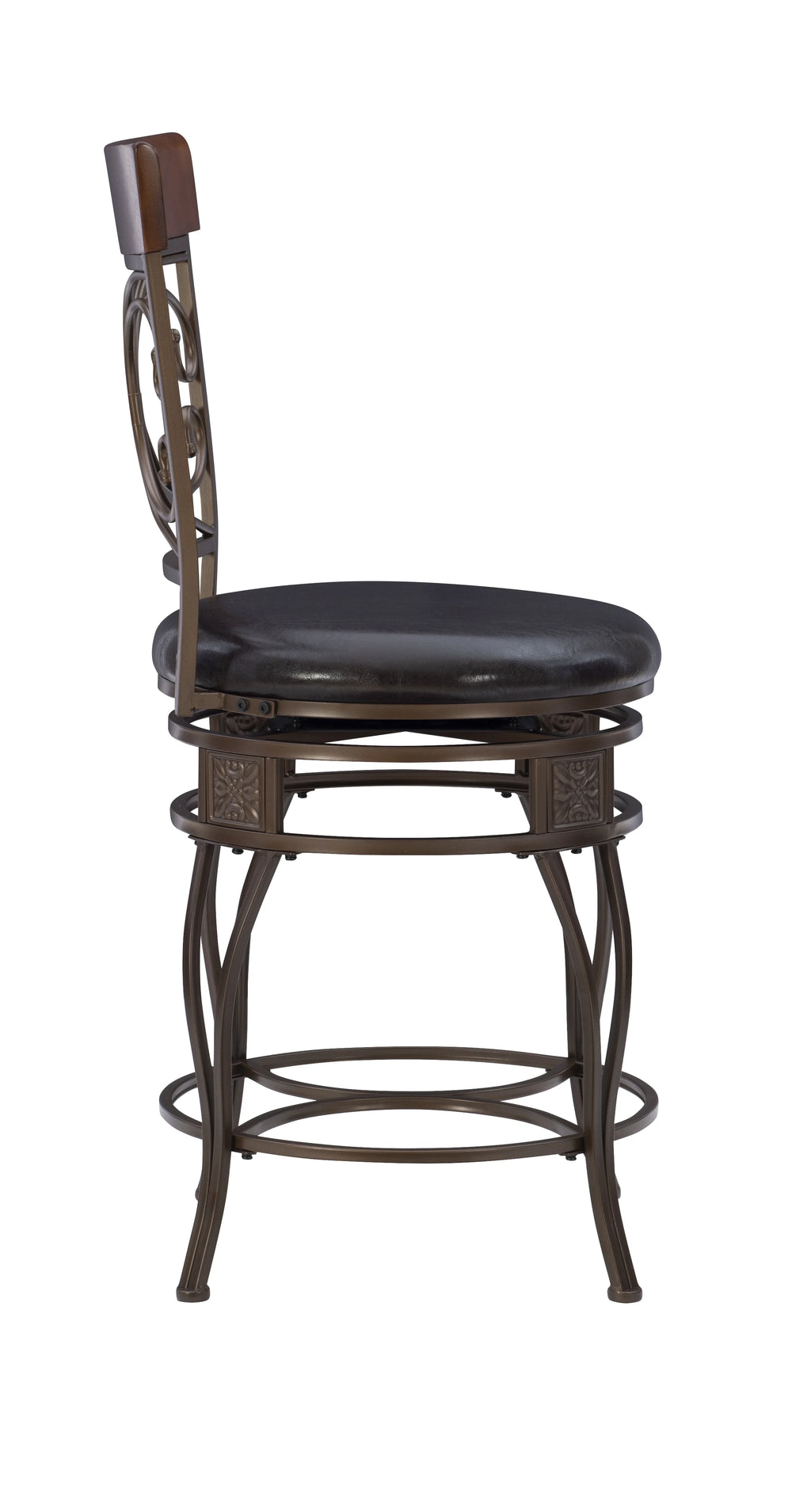 Dark Bronze Metal Counter Stool with Swivel W802