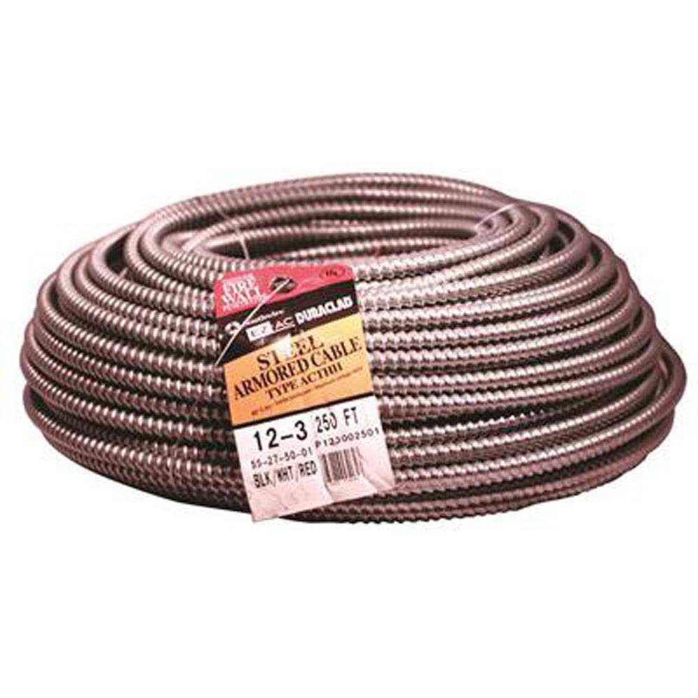 250 ft. 12/3 Solid Steel Armored AC Cable O453