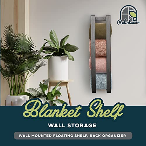 White Blanket Wall Rack H50545