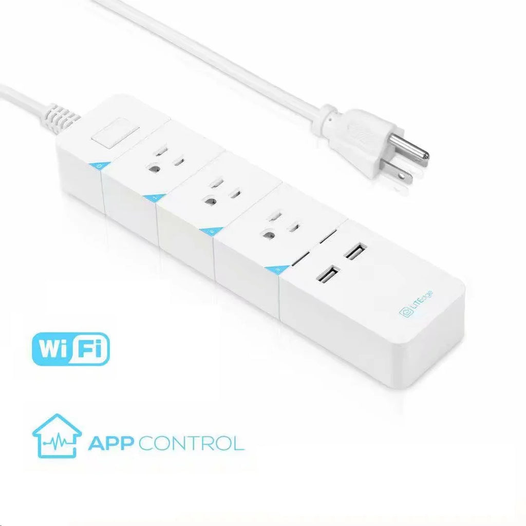 Smart Power Strip with 3 AC Outlets 2 USB Ports A9412