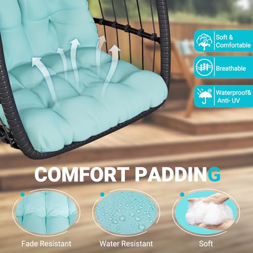 Egg Chair with Stand Rattan Wicker Hanging Swing Hammock Chair H8728