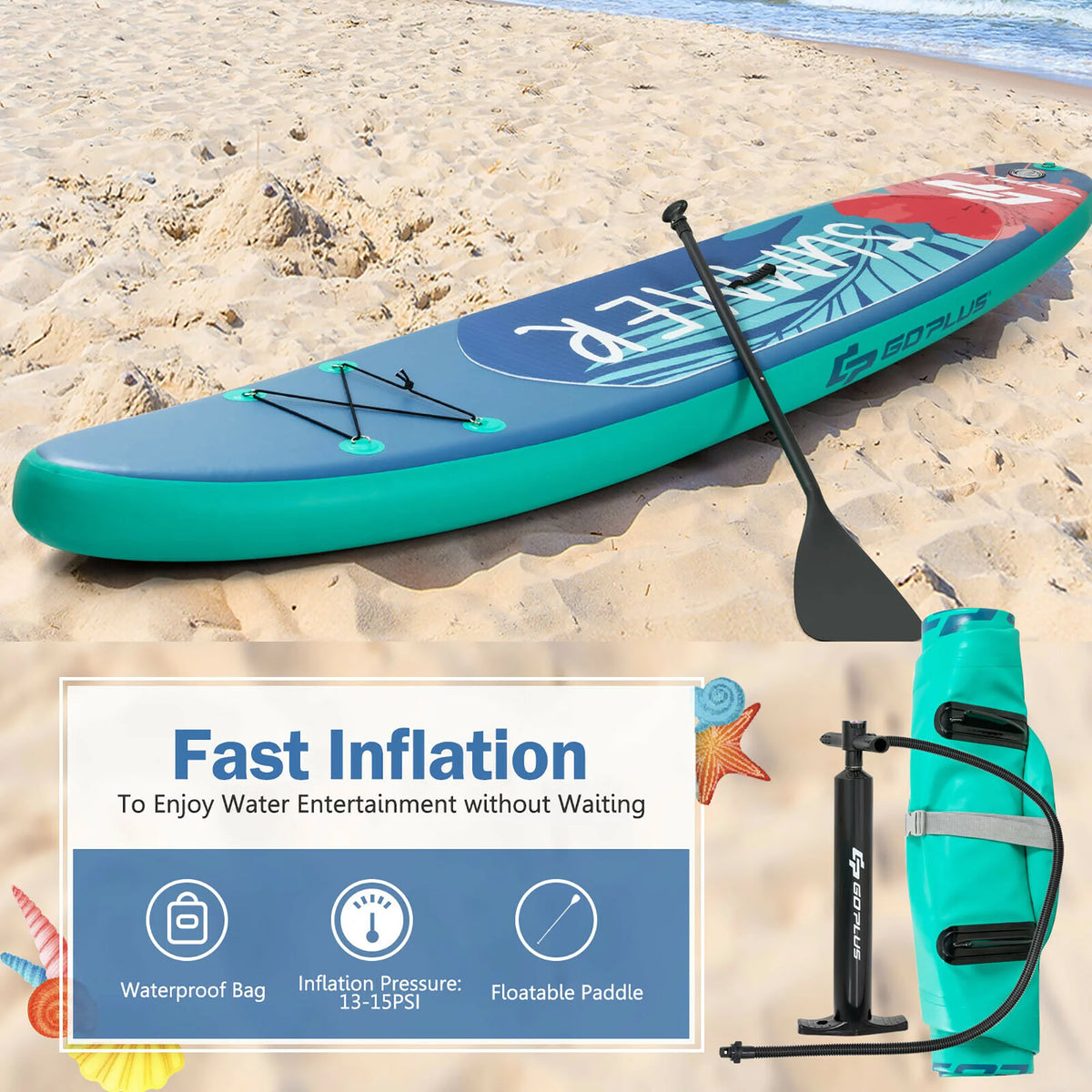10.5ft Inflatable Stand Up Paddle Board F2739