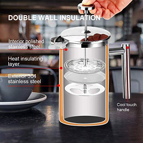34oz Stainless Steel French Press Coffee Maker K93887